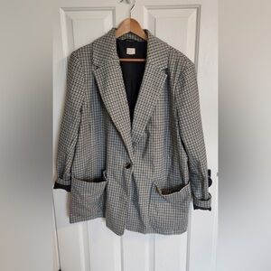a new day Black and White Checkered Blazer